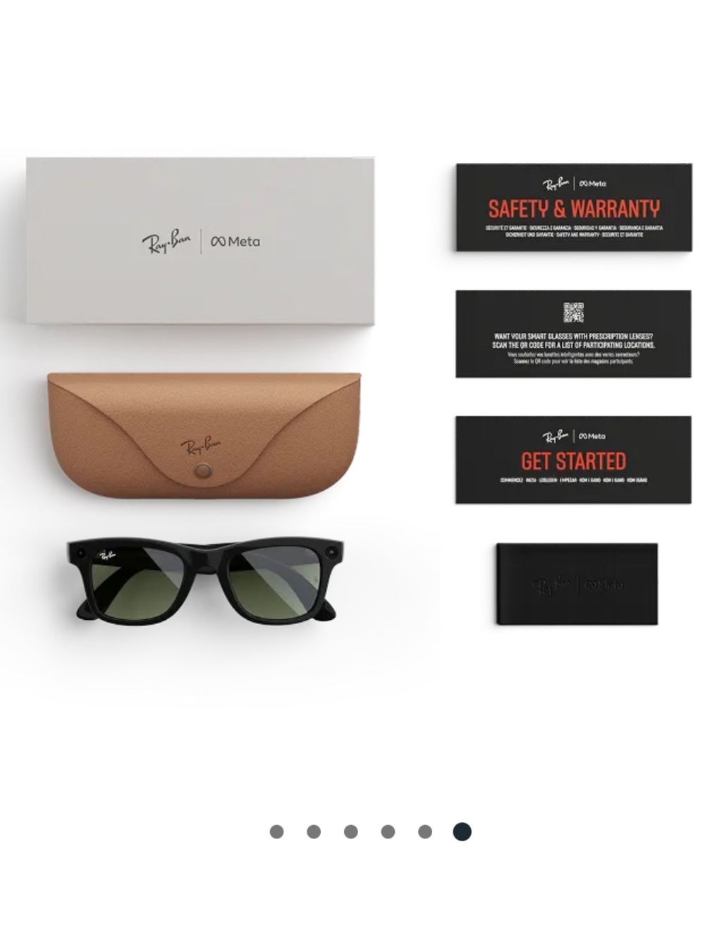 Ray-Ban Wayfarer META Sunglasses - Black Frame with Green Lenses